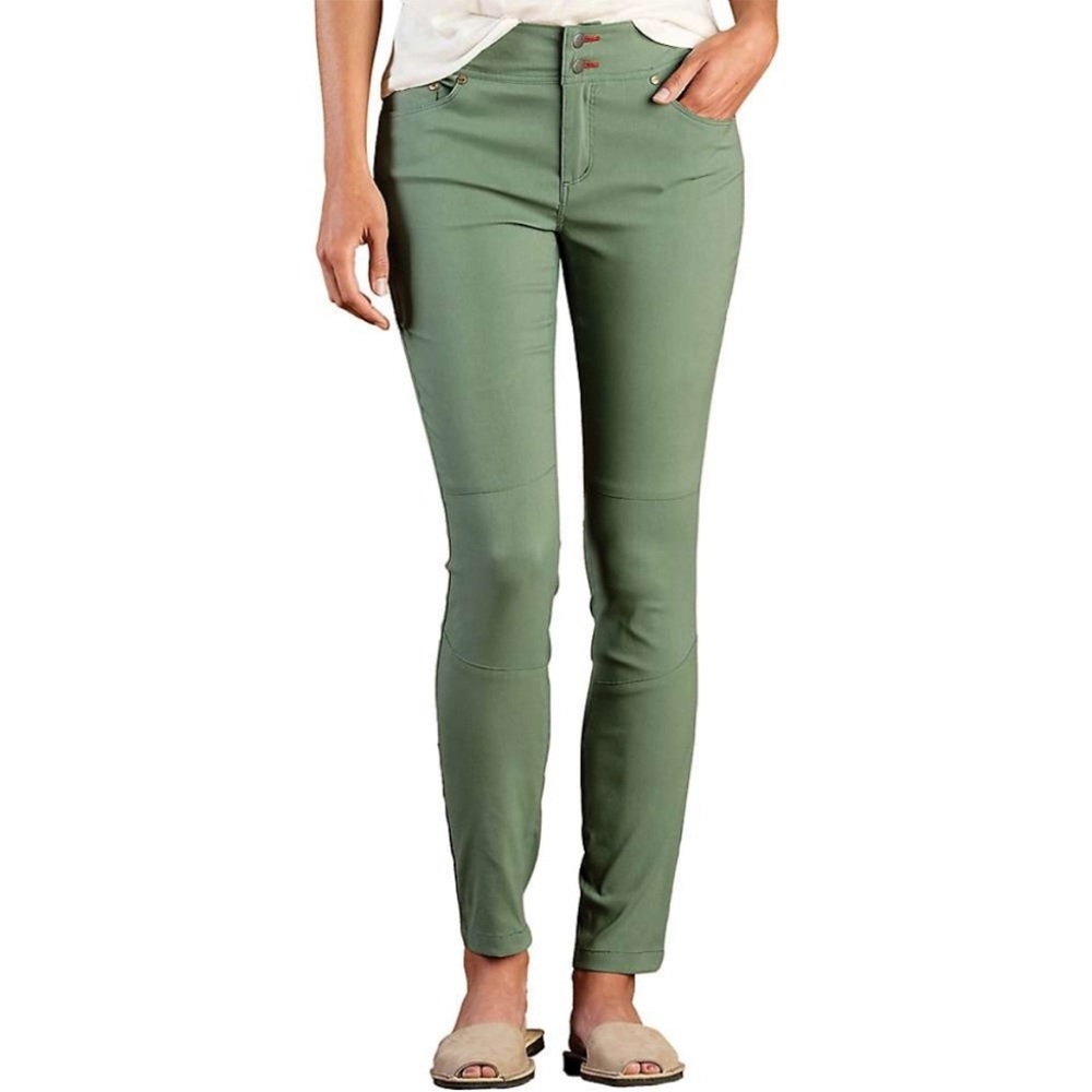 Toad and Co flextime skinny pants green midrise